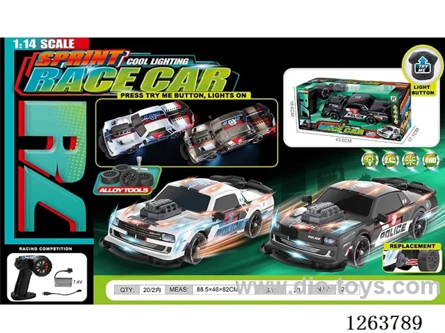 1:14 2.4G 4ch RC car with light included battery