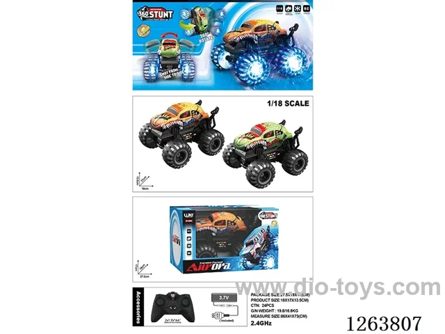 1:18 2.4G RC stunt car W L/M included battery