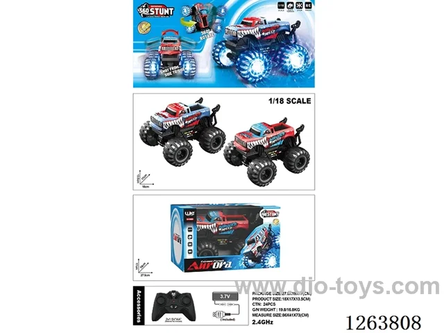1:18 2.4G RC stunt car W L/M included battery
