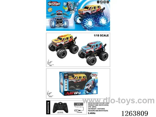1:18 2.4G RC stunt car W L/M included battery