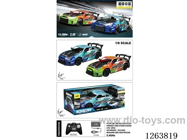 1:8 2.4G RC car W L/M included battery