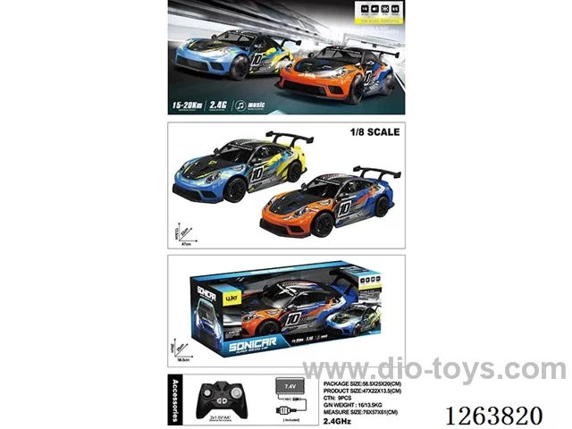 1:8 2.4G RC car W L/M included battery