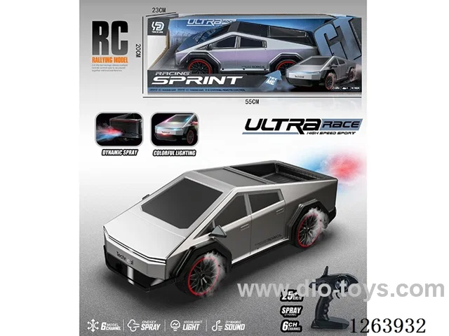 2.4G 6ch 1:10 rc car W L/M/spray included battery