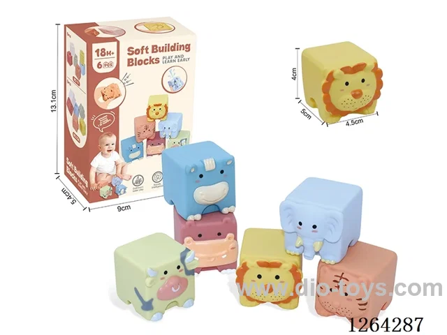Soft Rubber Animals 6PCS