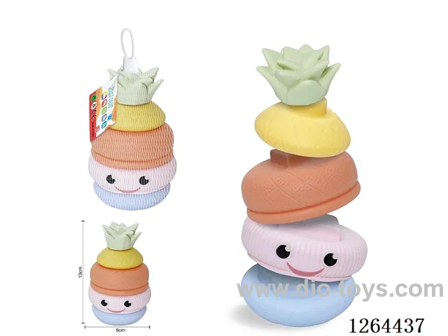 Soft Rubber Pineapple Stacking Game 5PCS