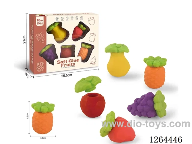 Soft Rubber Fruit Building Blocks 10PCS