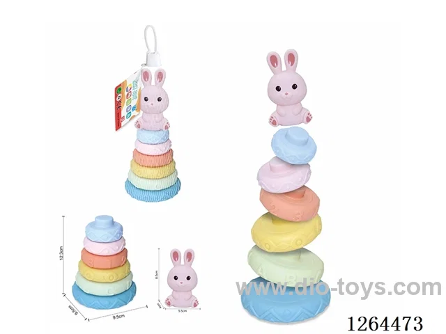Soft Rubber Stacking Game (Rabbit) 7PCS