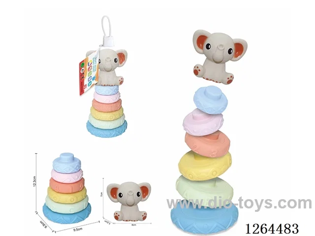 Soft Rubber Stacking Game (Baby Elephant) 7PCS