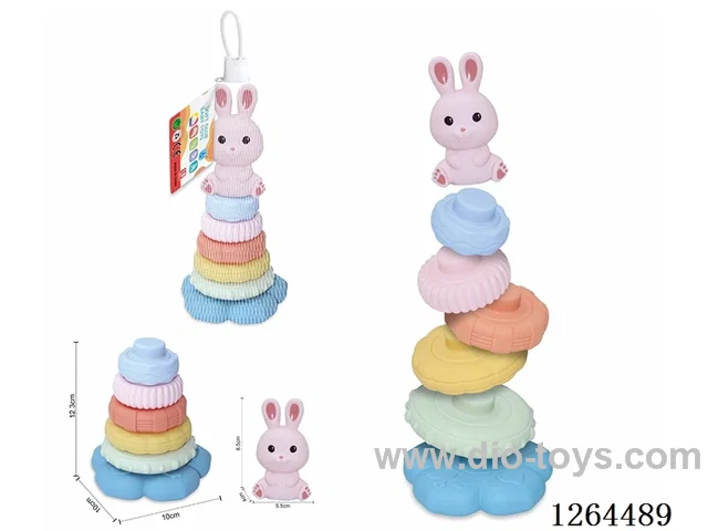 Soft Rubber Stacking Game (Rabbit) 7PCS
