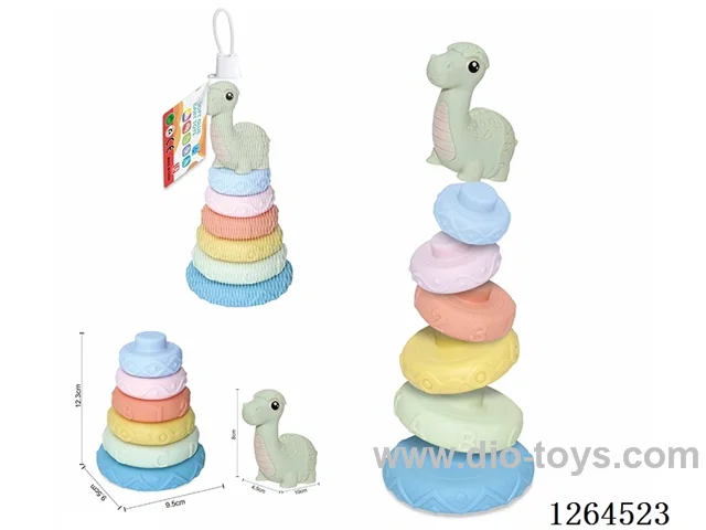 Soft Rubber Dinosaur Stacking Game 7PCS