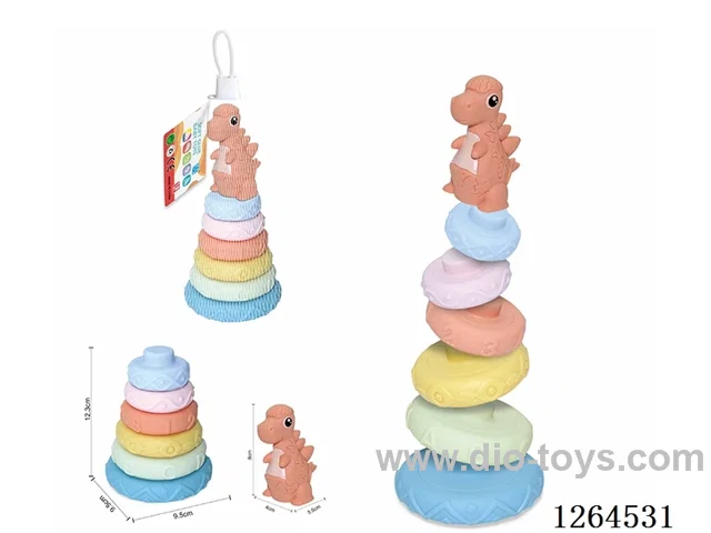 Soft Rubber Dinosaur Stacking Game 7PCS