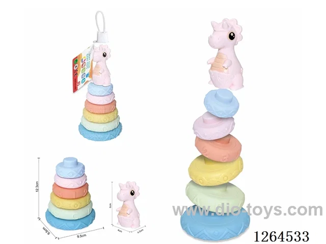 Soft Rubber Dinosaur Stacking Game 7PCS