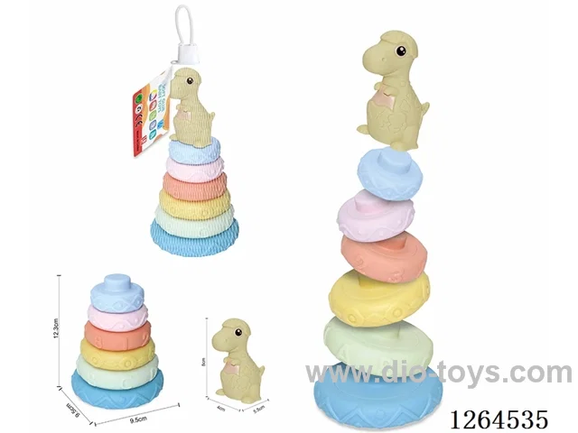 Soft Rubber Dinosaur Stacking Game 7PCS
