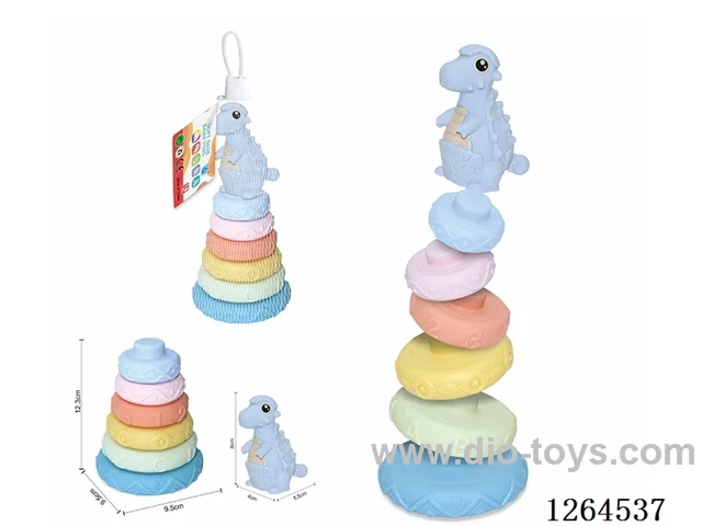 Soft Rubber Dinosaur Stacking Game 7PCS