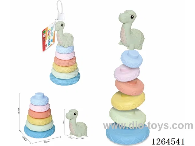 Soft Rubber Dinosaur Stacking Game 7PCS