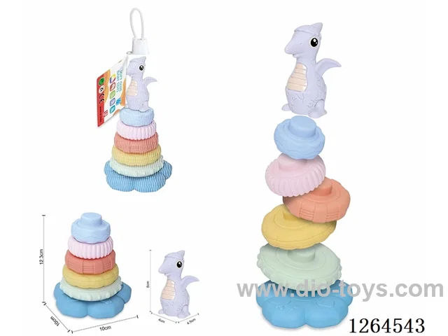 Soft Rubber Dinosaur Stacking Game 7PCS