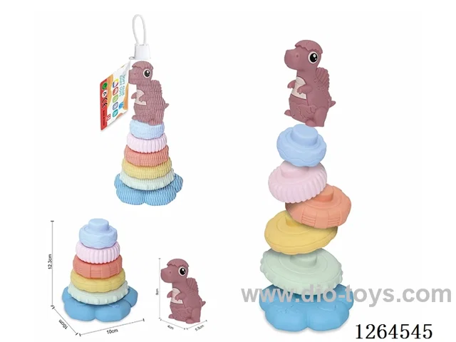 Soft Rubber Dinosaur Stacking Game 7PCS