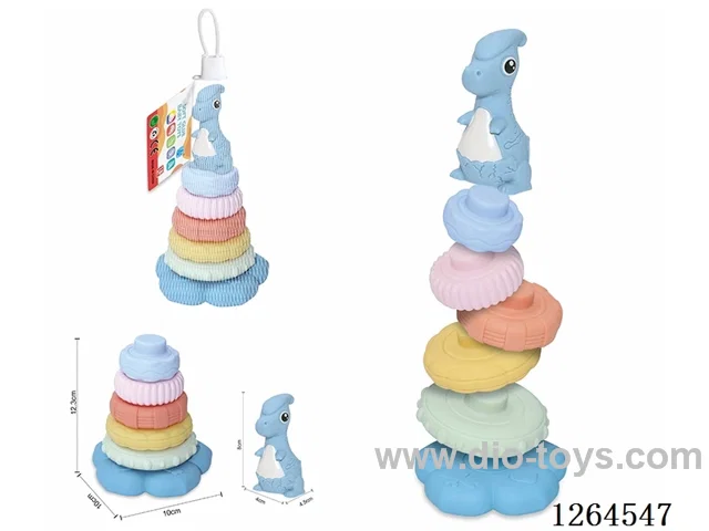Soft Rubber Dinosaur Stacking Game 7PCS