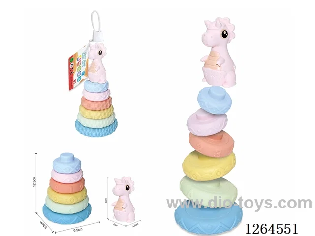 Soft Rubber Dinosaur Stacking Game 7PCS