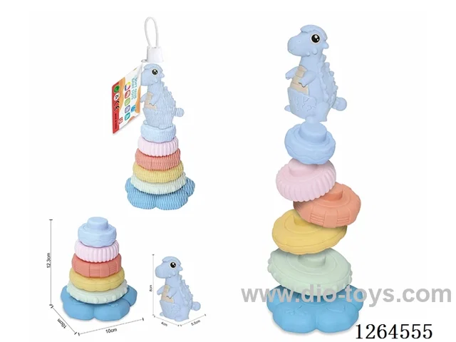 Soft Rubber Dinosaur Stacking Game 7PCS