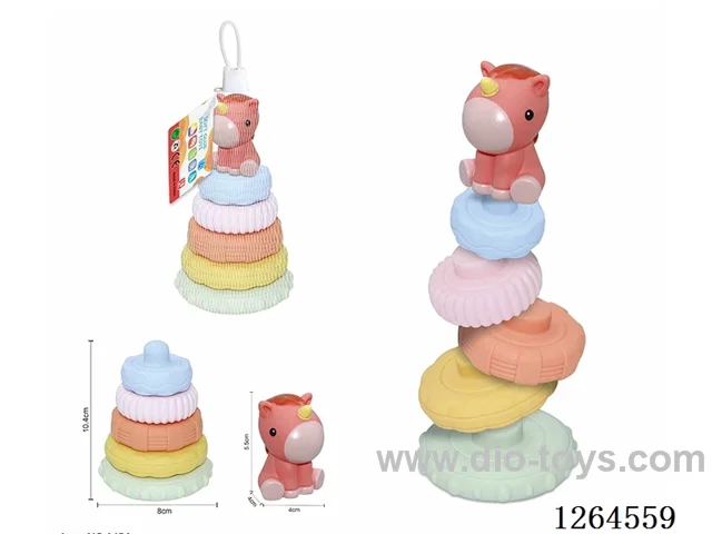 Soft Rubber Forest Animal Stacking Game (Unicorn) 6PCS