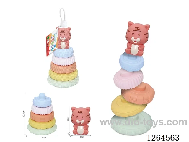 Soft Rubber Forest Animal Stacking Game (Tiger) 6PCS