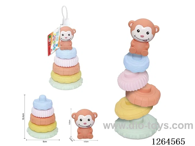 Soft Rubber Forest Animal Stacking Game (Monkey) 6PCS
