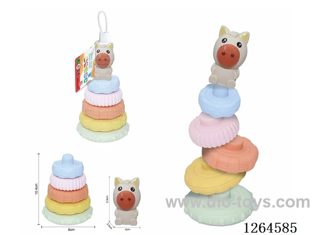 Soft Rubber Farm Animal Stacking Game (Horse) 6PCS