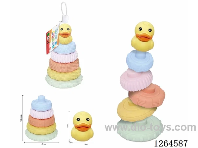 Soft Rubber Farm Animal Stacking Game (Duck) 6PCS
