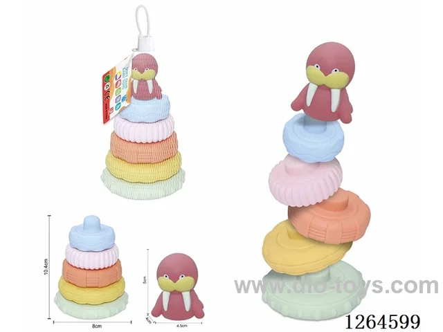 Soft Rubber Ocean Stacking Game 6PCS