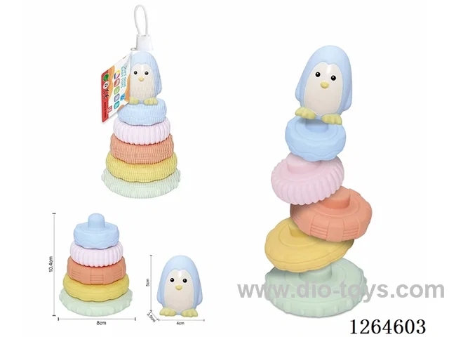 Soft Rubber Ocean Stacking Game 6PCS