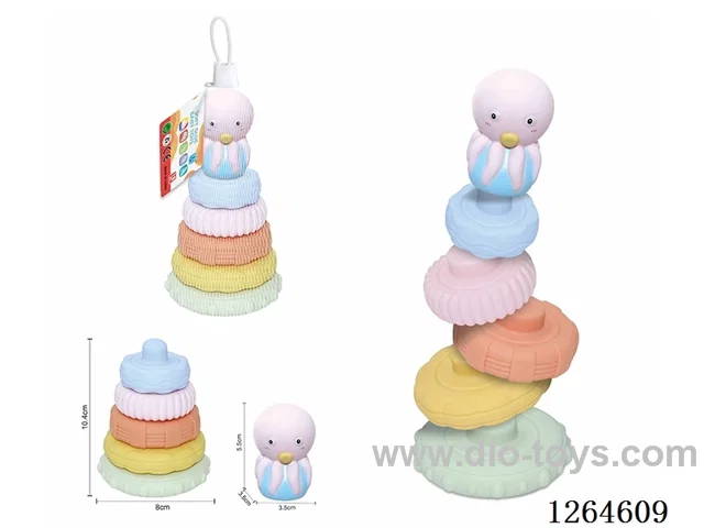 Soft Rubber Ocean Stacking Game 6PCS
