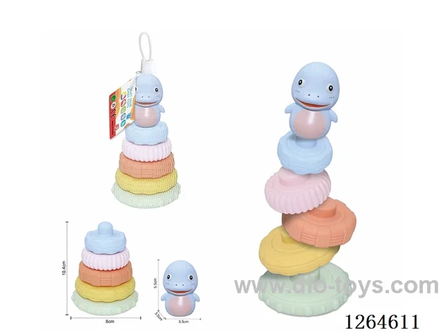 Soft Rubber Ocean Stacking Game 6PCS