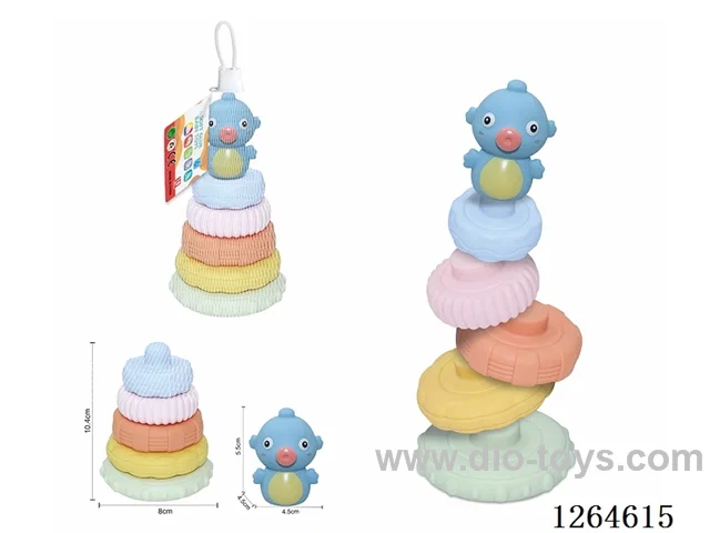 Soft Rubber Ocean Stacking Game 6PCS
