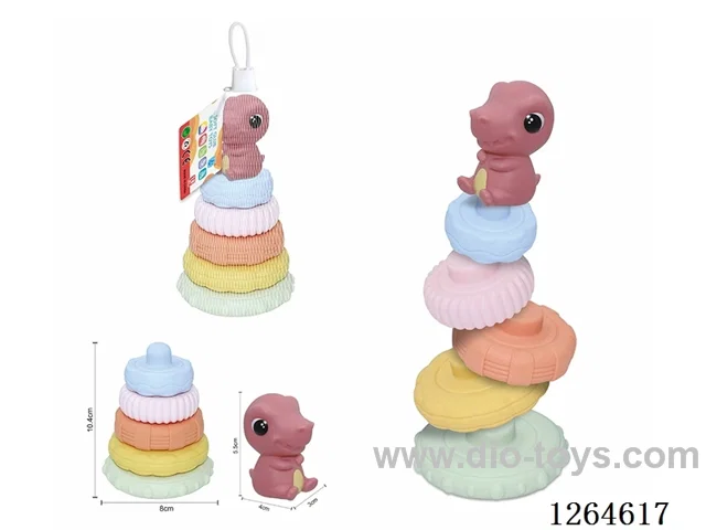 Soft Rubber Dinosaur Stacking Game 6PCS