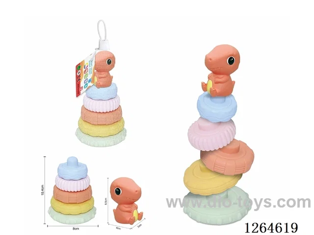 Soft Rubber Dinosaur Stacking Game 6PCS