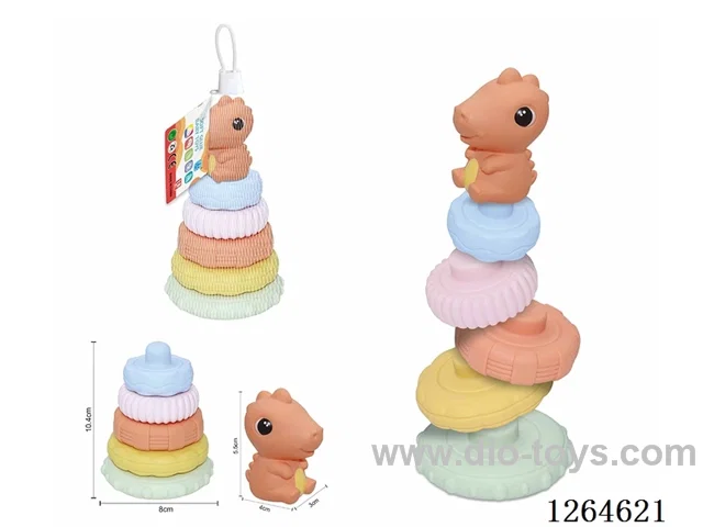 Soft Rubber Dinosaur Stacking Game 6PCS