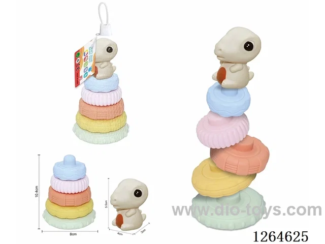 Soft Rubber Dinosaur Stacking Game 6PCS