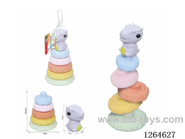 Soft Rubber Dinosaur Stacking Game 6PCS