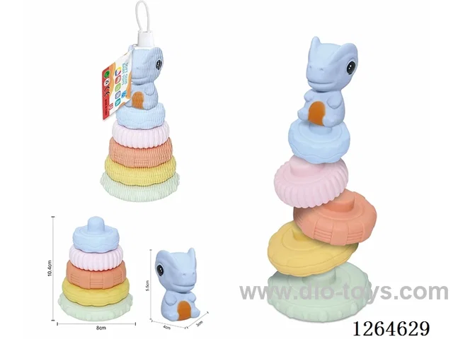 Soft Rubber Dinosaur Stacking Game 6PCS