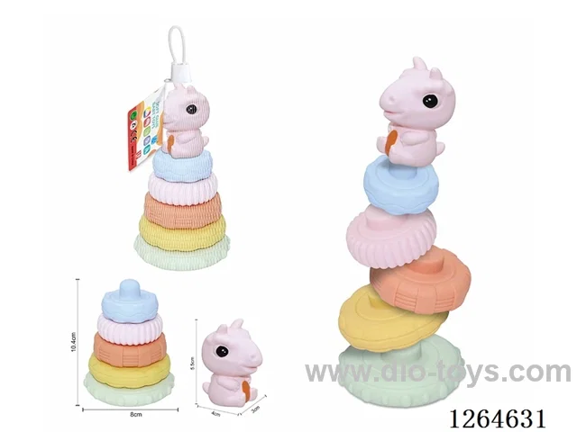 Soft Rubber Dinosaur Stacking Game 6PCS