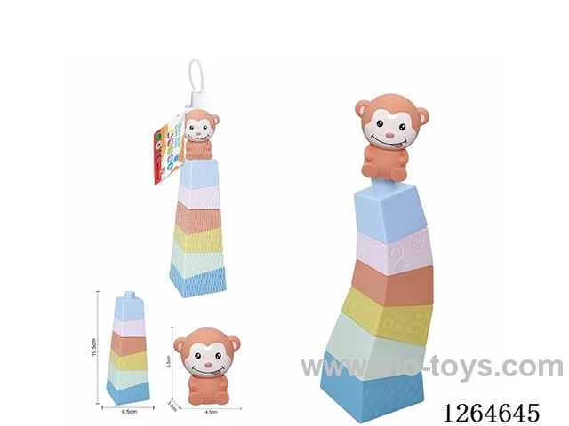 Stackable Tower Finger Puppets Forest Animals (Monkey) 7PCS