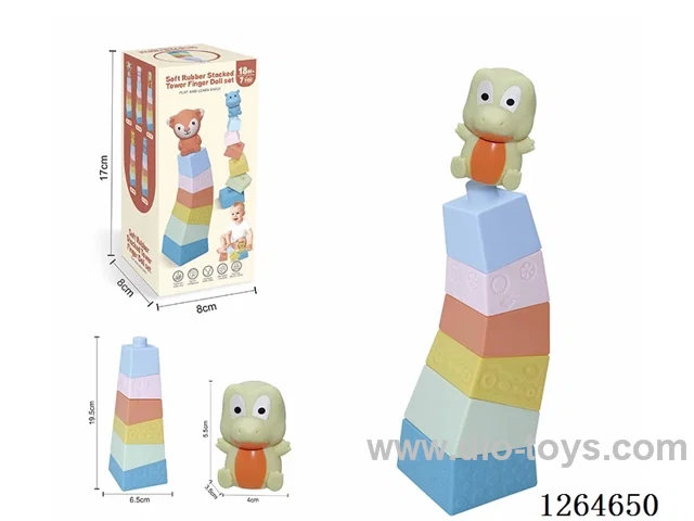 Stacking Tower Finger Puppets Forest Animals (Crocodile) 7PCS