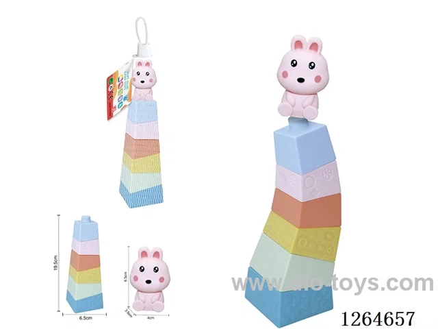 Stackable Tower Finger Puppets Farm Animals (Rabbit) 7PCS