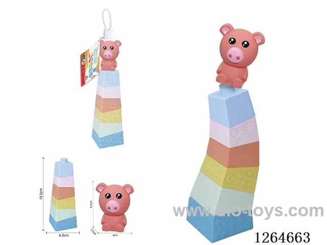 Stacking Tower Finger Puppets Farm Animals (Pig) 7PCS