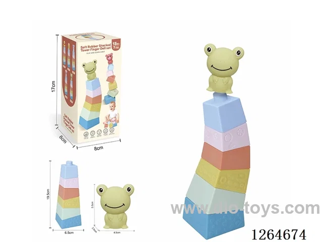 Stacking Tower Finger Puppets Farm Animals (Frog) 7PCS