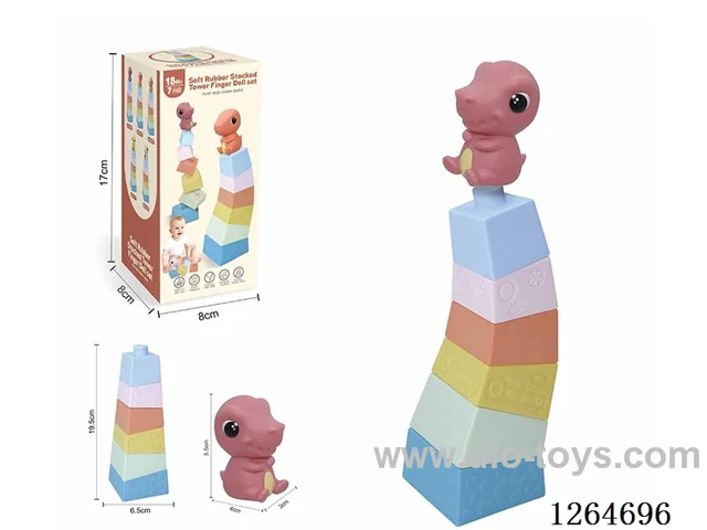 Stacking Tower Finger Puppets Dinosaur 7PCS