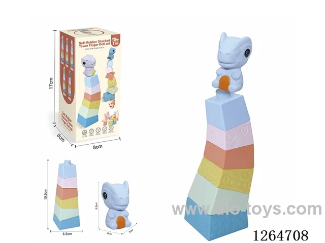 Stacking Tower Finger Puppets Dinosaur 7PCS