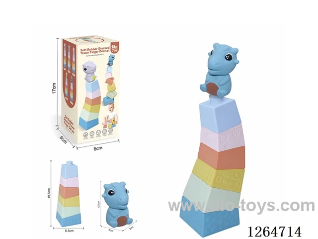Stacking Tower Finger Puppets Dinosaur 7PCS