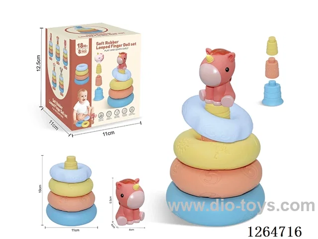Ring-Toss Finger Puppets Forest Animals (Unicorn) 8PCS
